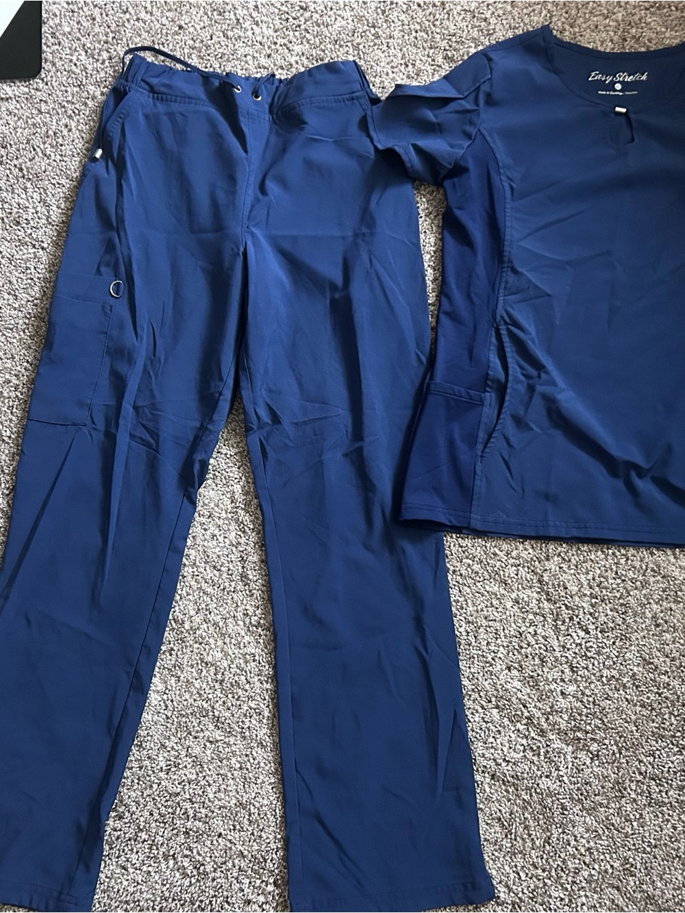 Easy stretch navy scrub set